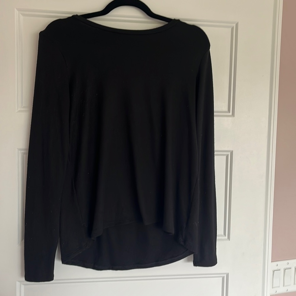 American Eagle Soft and Sexy Oversized Black Long Sleeve Shirt